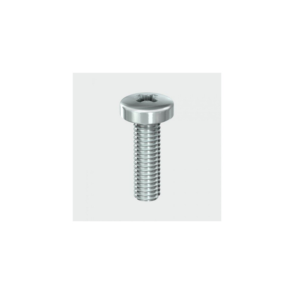 TIMco 6025PPM Machine Screw PZ3 Panhead BZP M6 x 25mm Box of 100
