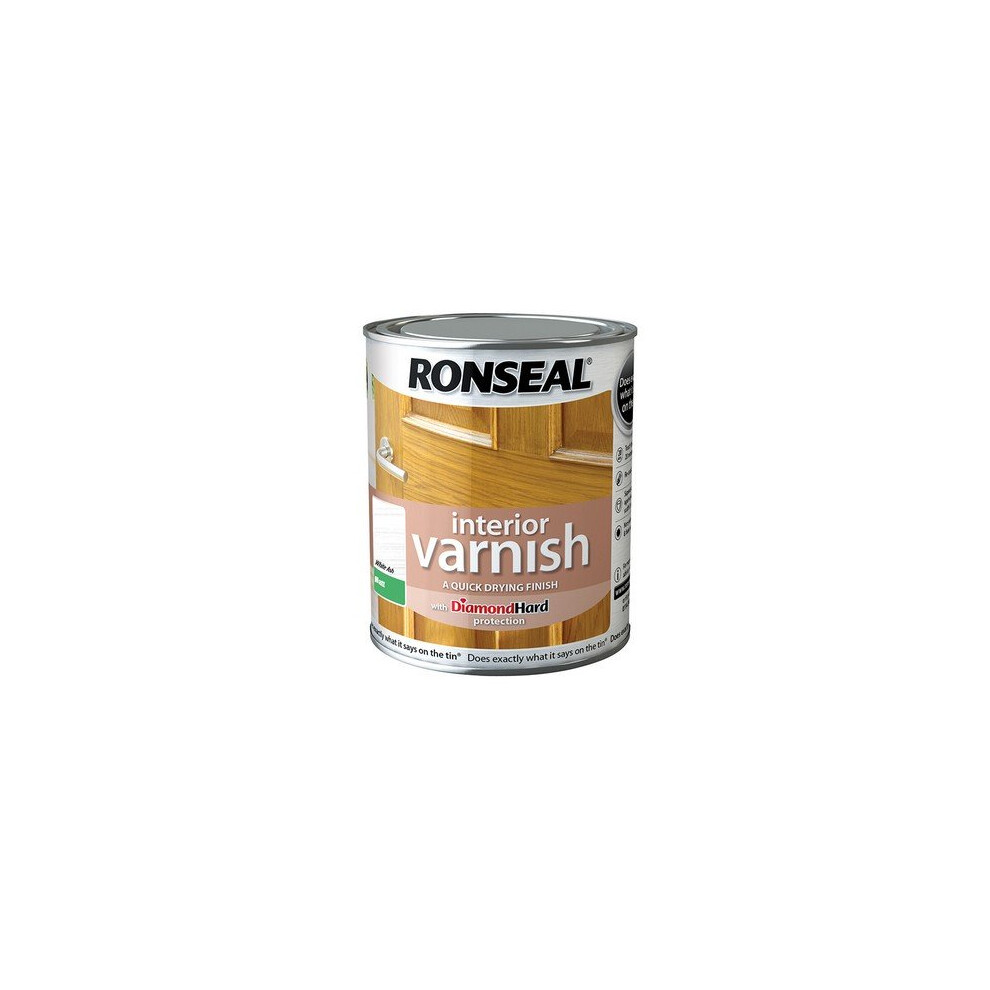 Ronseal 36866 Interior Varnish Quick Dry Matt White Ash 750ml