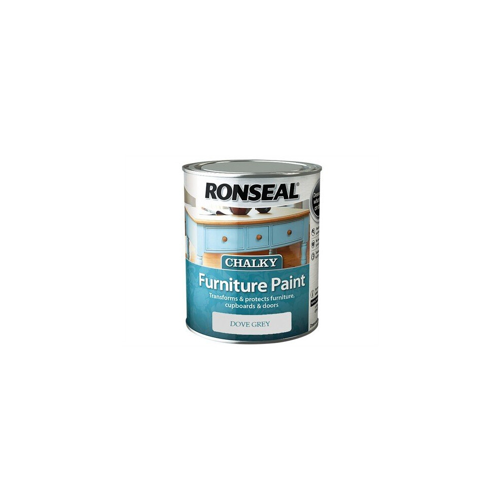Ronseal 37564 Chalky Furniture Paint Dove Grey 750ml