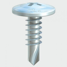 TIMco 08916WHSD Wafer Head Self Drill Screw PH2 BZP 8 x 9/16" Box of 1,000