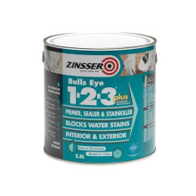 Zinsser ZN7190001C1 123 Bulls Eye Plus Primer / Sealer Paint 2.5 Litre