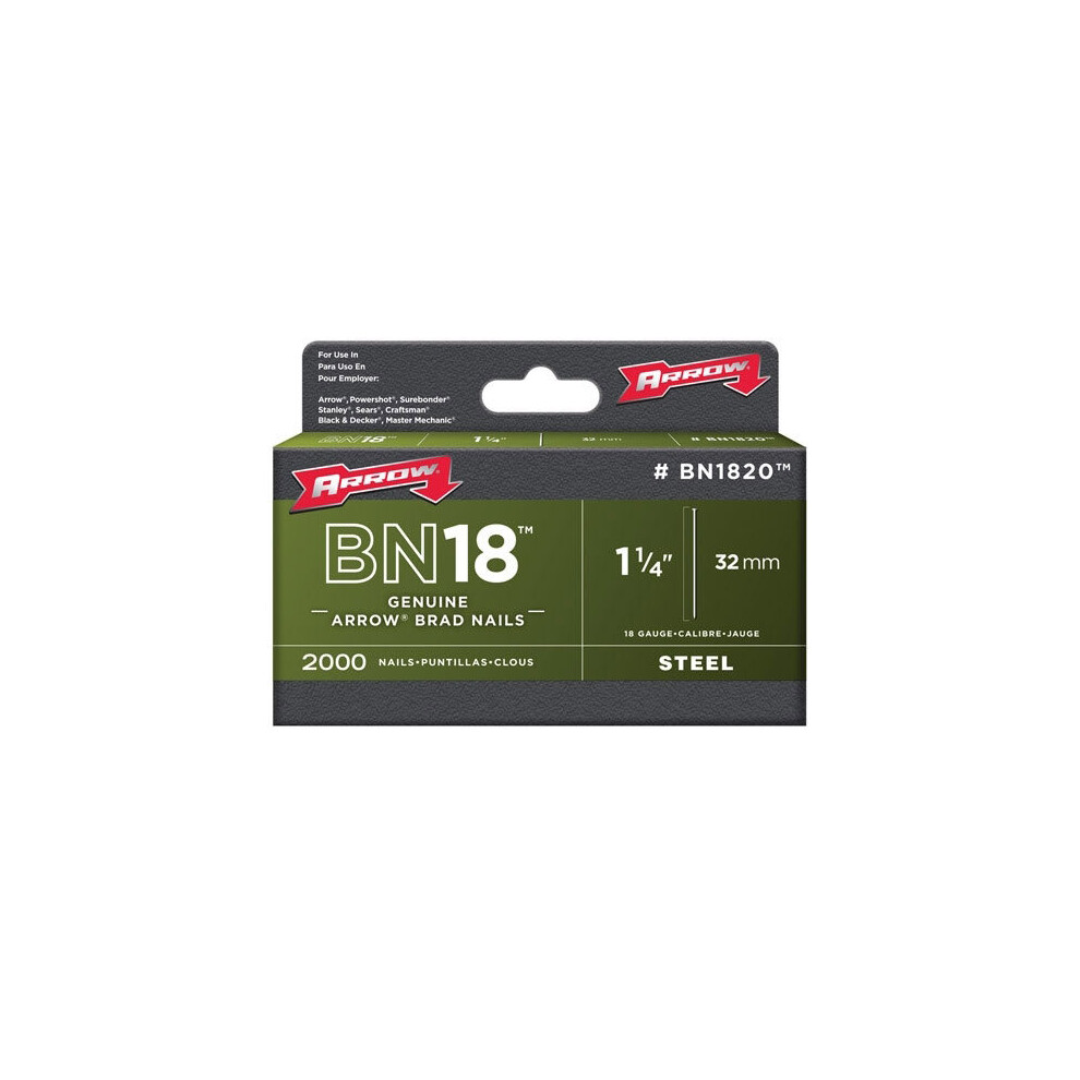 Arrow BN1824 Brad Nails Size: 1.1/2" - 38mm Pack: 1000