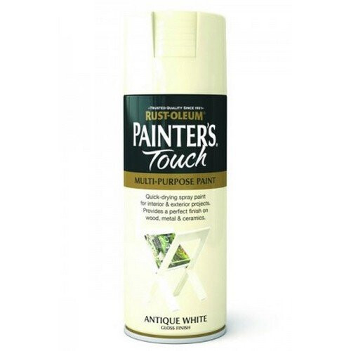 Rust-Oleum Rust-Oleum AE0040020E8 Painters Touch Antique White Gloss Multi Purpose Spray Paint 400ml