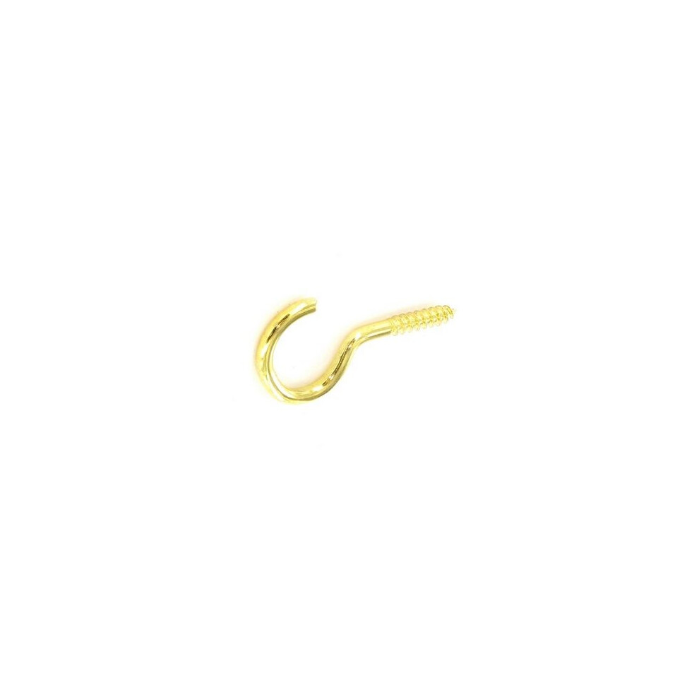 Securit S6317 Unshouldered Cup Hooks Electro Brassed 50Mm Pack Of 5 5019923163179