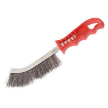 Faithfull FAIWBHANDS Wire Scratch Brush Steel Red Handle