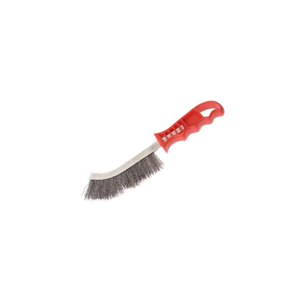 Faithfull FAIWBHANDS Wire Scratch Brush Steel Red Handle