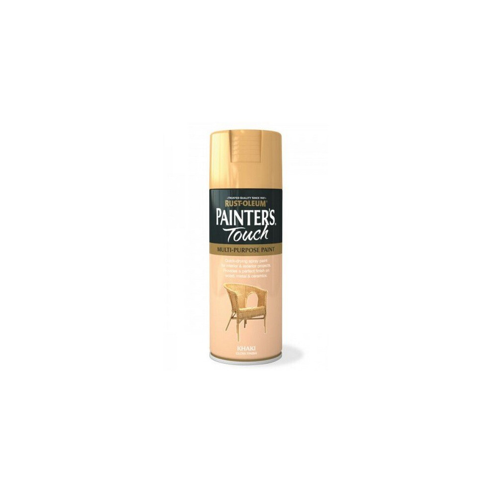 Rust-Oleum AE0040023E8 Painters Touch Khaki Gloss Multi Purpose Spray Paint 400ml