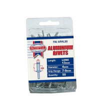 Faithfull FAIAR4L50 Aluminium Rivets 4mm x 13mm Long Pre-Pack of 50