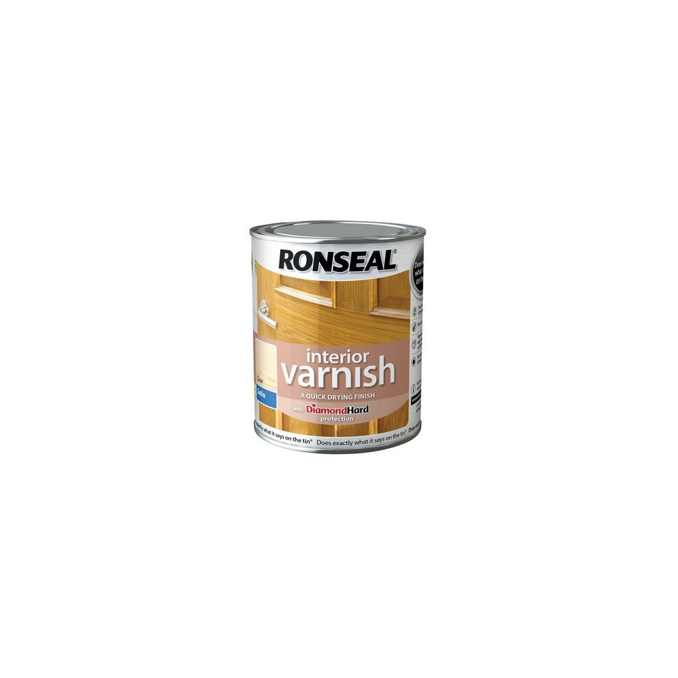 Ronseal 36870 Interior Varnish Quick Dry Satin Clear 250ml