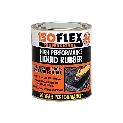 Ronseal 34892 Isoflex Liquid Rubber Black 4.25 Litre