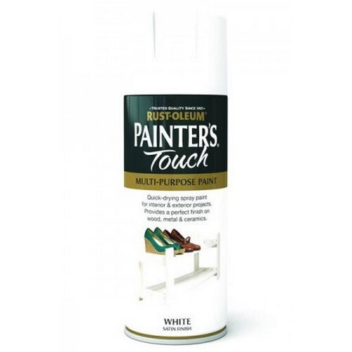 Rust-Oleum Rust-Oleum AE0050002E8 Painters Touch White Satin Multi Purpose Spray Paint 400ml