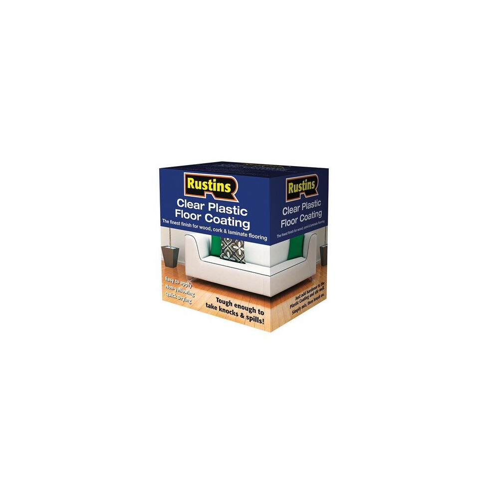 Rustins PCFS4000 Clear Plastic Floor Coating Kit Satin 4 Litre