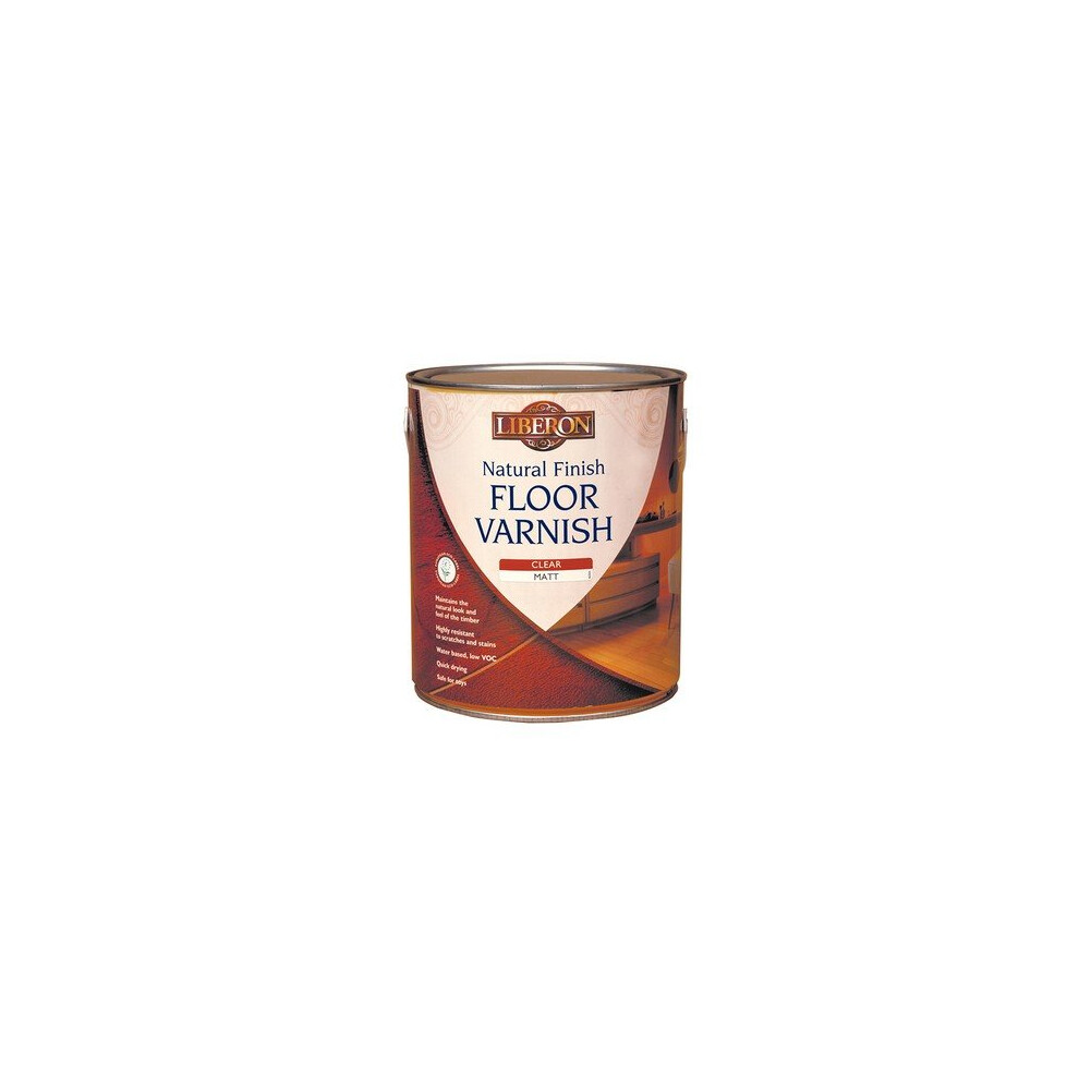 Liberon 003558 Natural Finish Floor Varnish Clear Matt 2.5 Litre