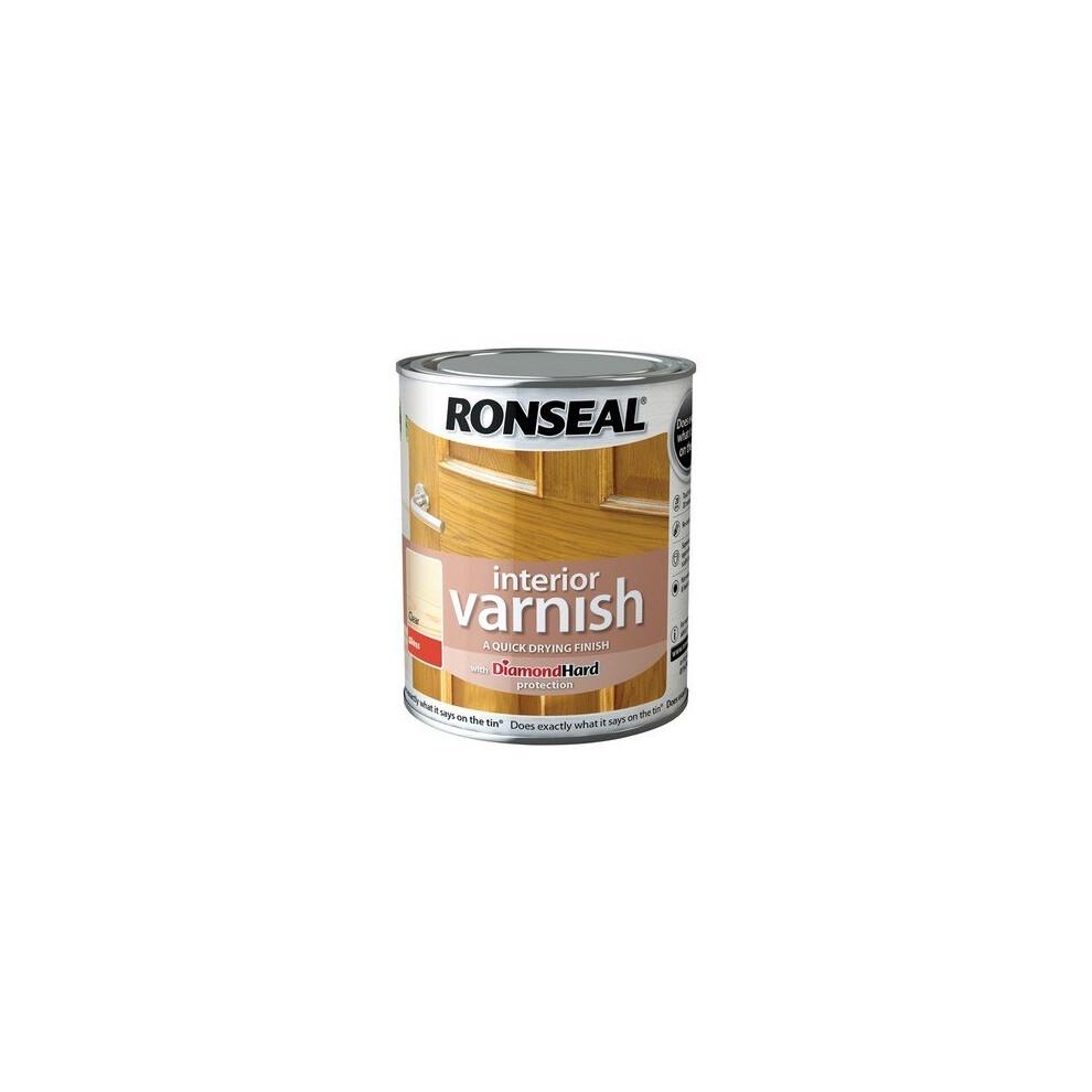 Ronseal 36875 Interior Varnish Quick Dry Gloss Clear 2.5 Litre