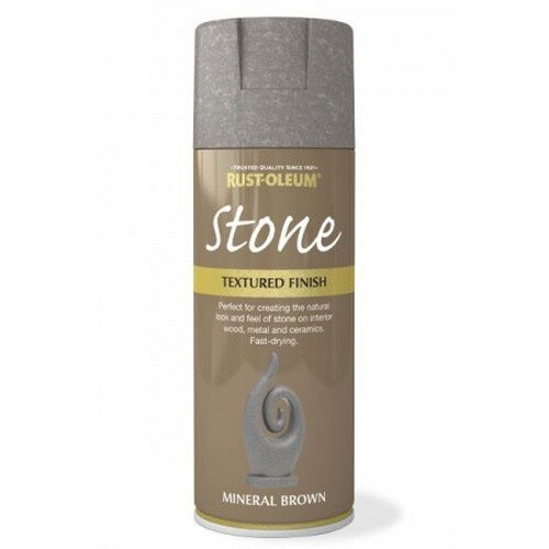 Rust-Oleum Rust-Oleum AE0070001E8 Textured Stone Effect Mineral Brown Spray Paint 400ml