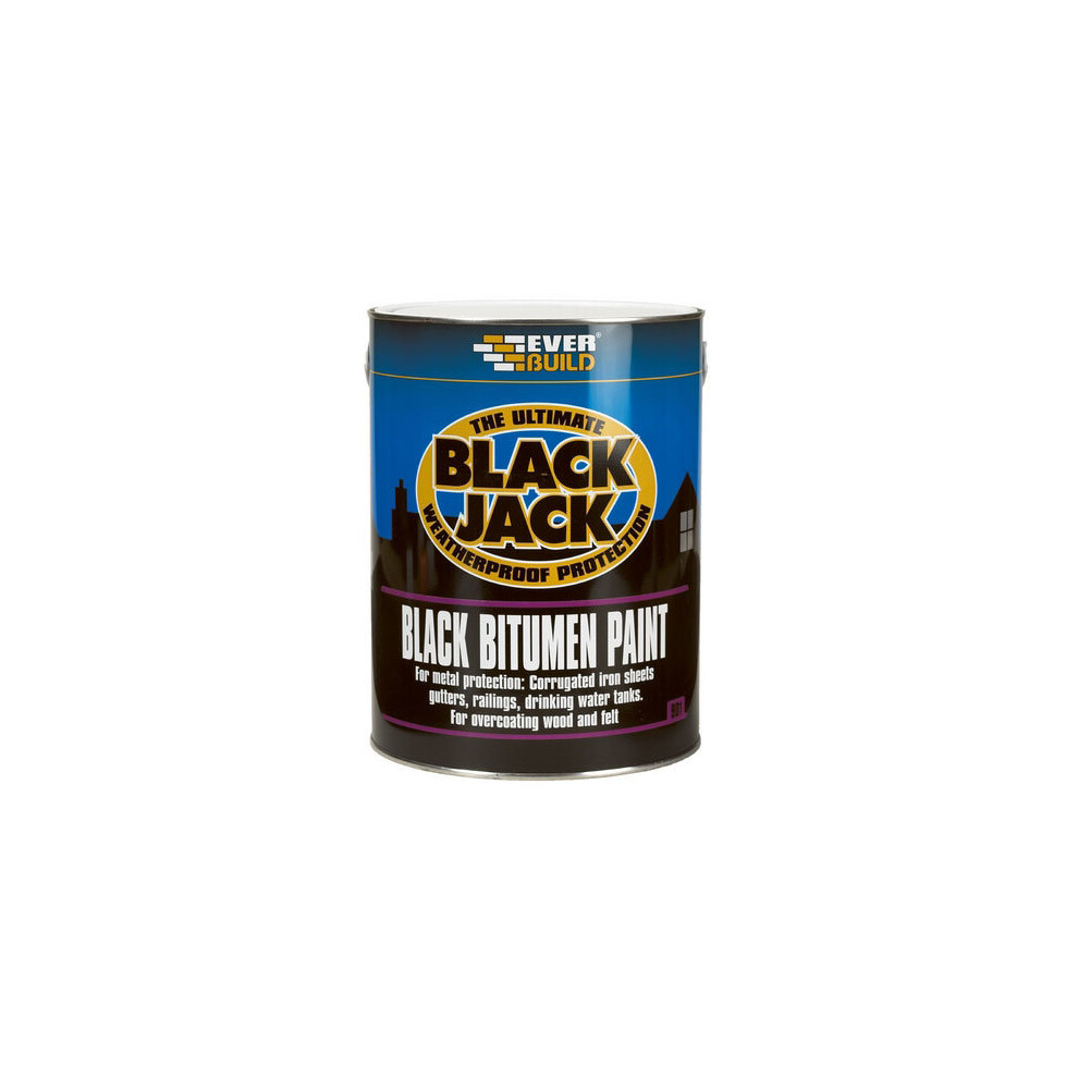 Everbuild 90102 901 Black Bitumen Paint Black 2.5 Litre