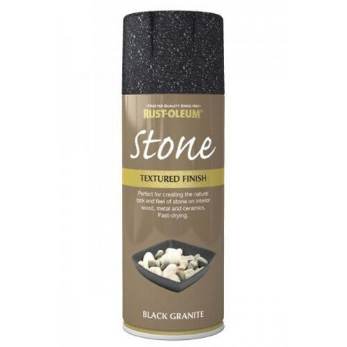 Rust-Oleum Rust-Oleum AE0070003E8 Textured Stone Effect Black Granite Spray Paint 400ml