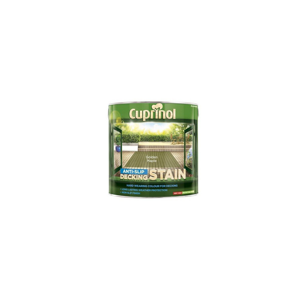 Cuprinol 5083465 Anti Slip Decking Stain Golden Maple 2.5 Litre