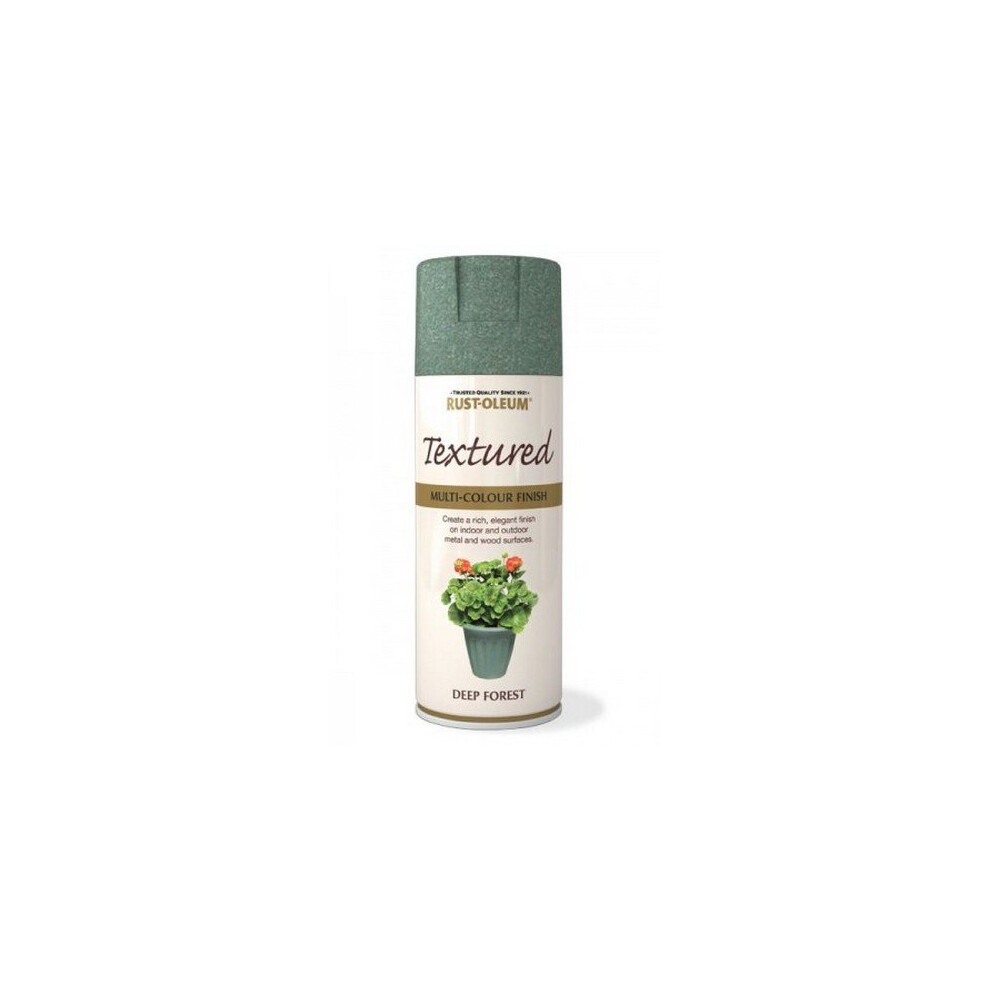 Rust-Oleum AE0080004E8 Textured Multi Colour Finish Deep Forest Green Spray Paint 400ml