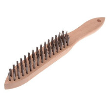 Faithfull FAI6804 680/4 Heavy-Duty 4-Row Scratch Brush, 28-Gauge Hardened & Tempered Wire