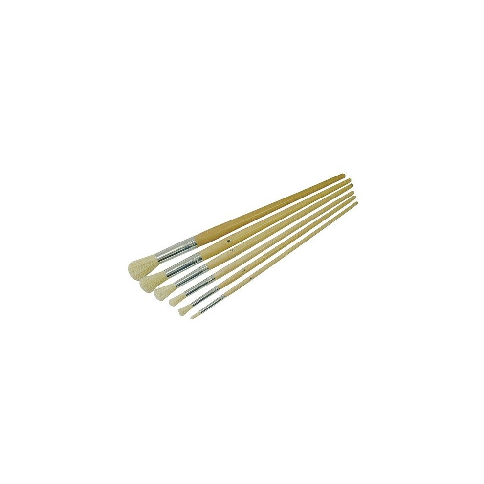 Faithfull FAIPBFITRPK Round Fitch Brush Set of 6 2, 4, 6, 8, 10 & 12mm