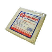 Faithfull FAIDSPC128N Cotton Twill Polythene Backed Dust Sheet 12 x 8ft