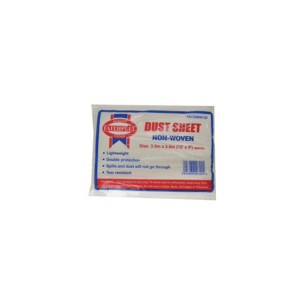 Faithfull FAIDSNW129 Non Woven Dust Sheet 12 x 9ft