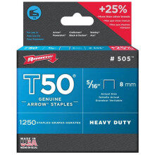 Arrow T50-stift Storlek: 5/16 tum – 8 mm Förpackning: 1250