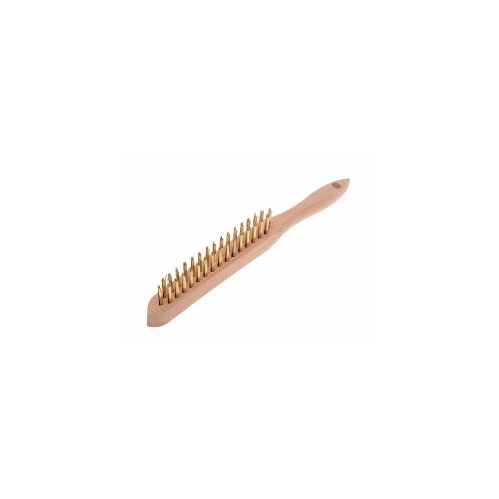 Faithfull FAI680B2 680/B2 Brass Wire Scratch Brush - 2 Row