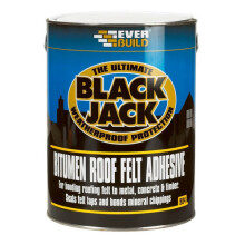 Everbuild 90401 Roof Felt Adhesive 1 Litre - Cold Applied Bitumen Adhesive for Bonding Felt to Metal, Concrete & Timber