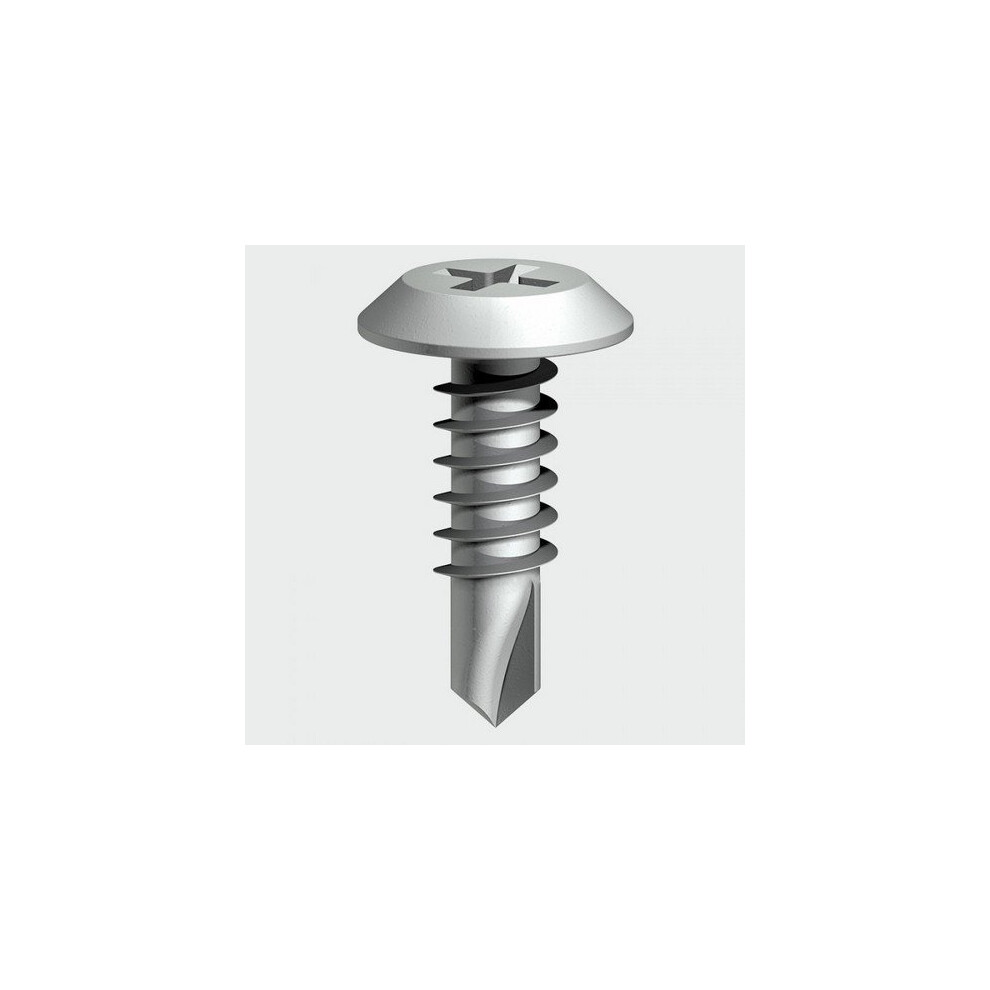 TIMco LPP16 Low Profile Pan Head Self Drilling Screw PH2 Silver Ruspert 4.8 x 16mm Box of 500