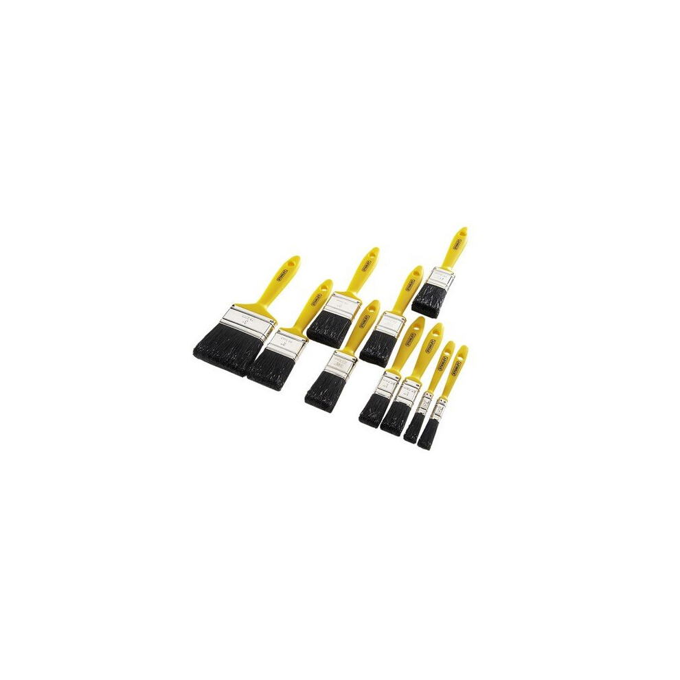 Stanley STPPYS00 Set Di 10 Pennelli Per Hobby 12 Mm-76 Mm