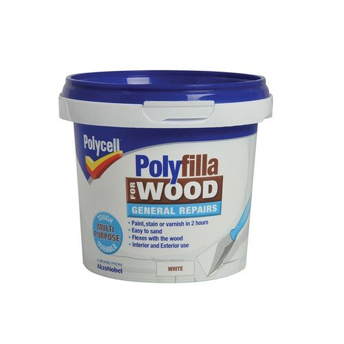 Polycell 5207197 Polyfilla για γενικές επισκευές ξύλου Λευκό Tub 380g
