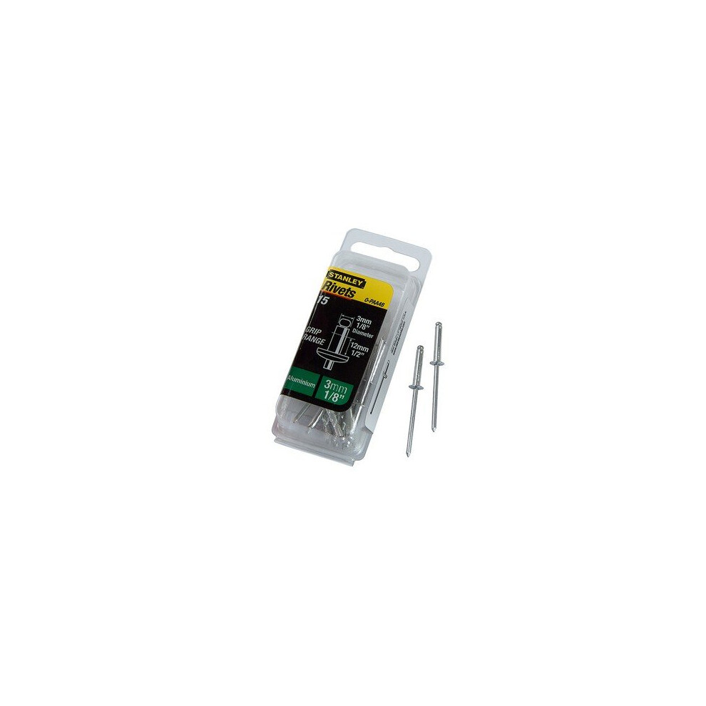 Stanley 1-PAA48T 1-PAA48 Aluminium Rivets Long 3mm (15)