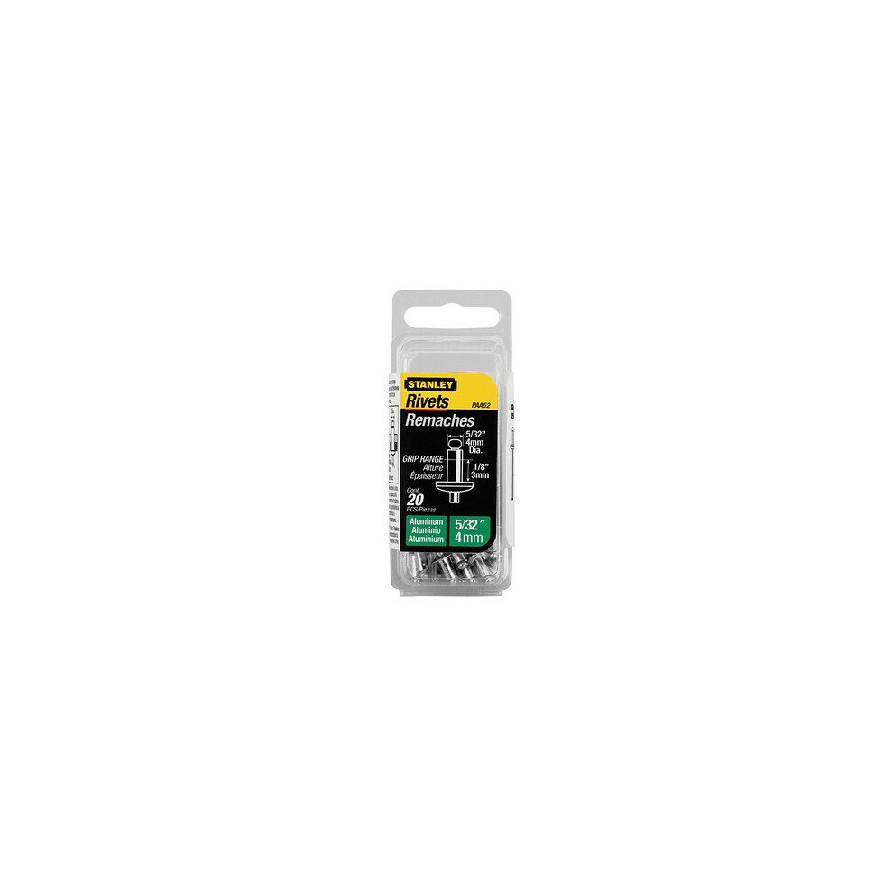 Stanley 1-PAA52T 1-PAA52 Aluminium Rivets Short 4mm (20)