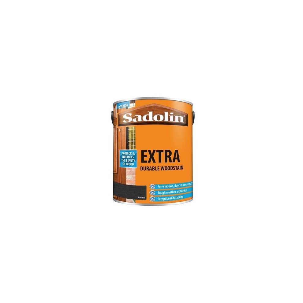 Sadolin 5012999 Extra Durable Woodstain Ebony 5 Litre