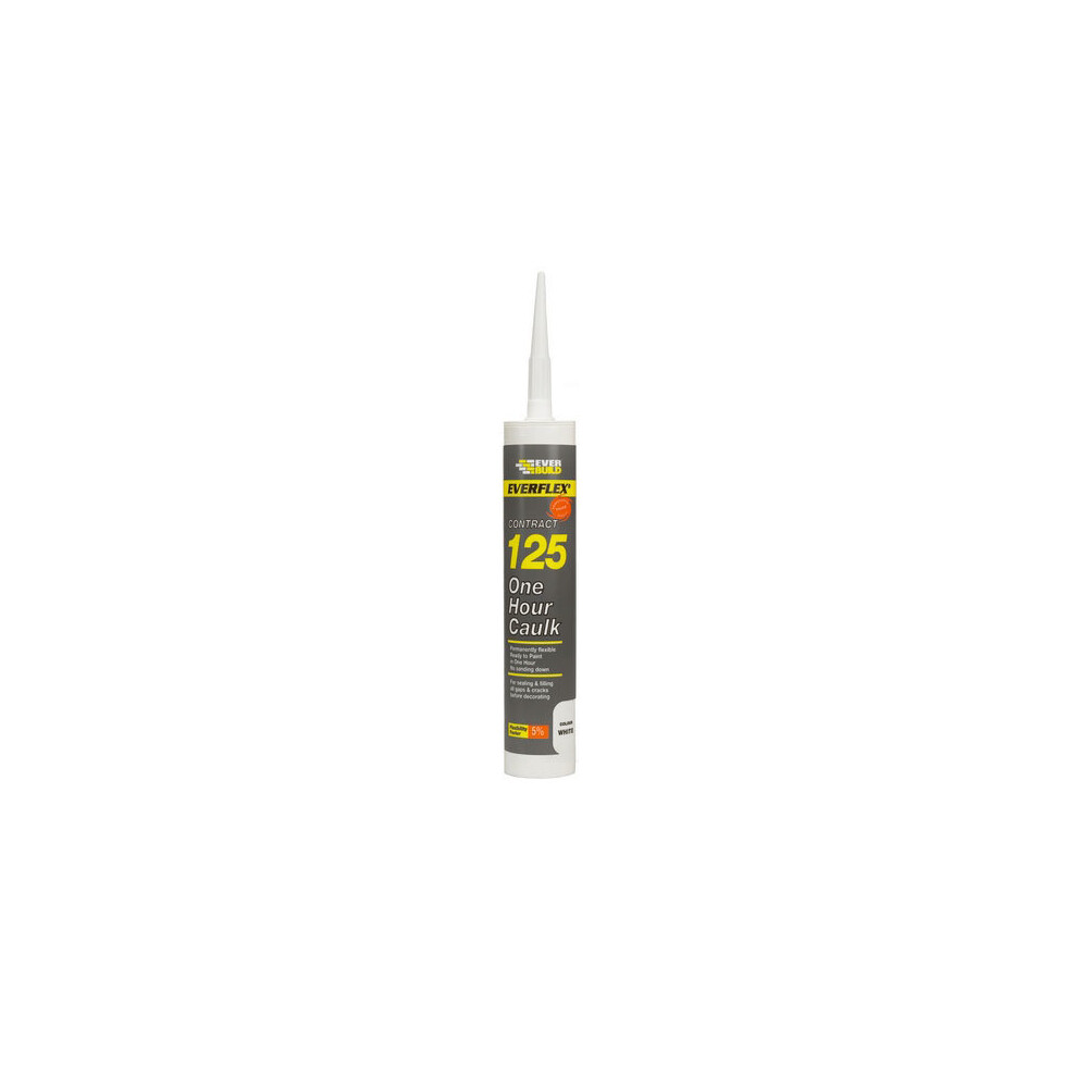 Everbuild 125 One Hour Caulk Magnolia C3 Tube
