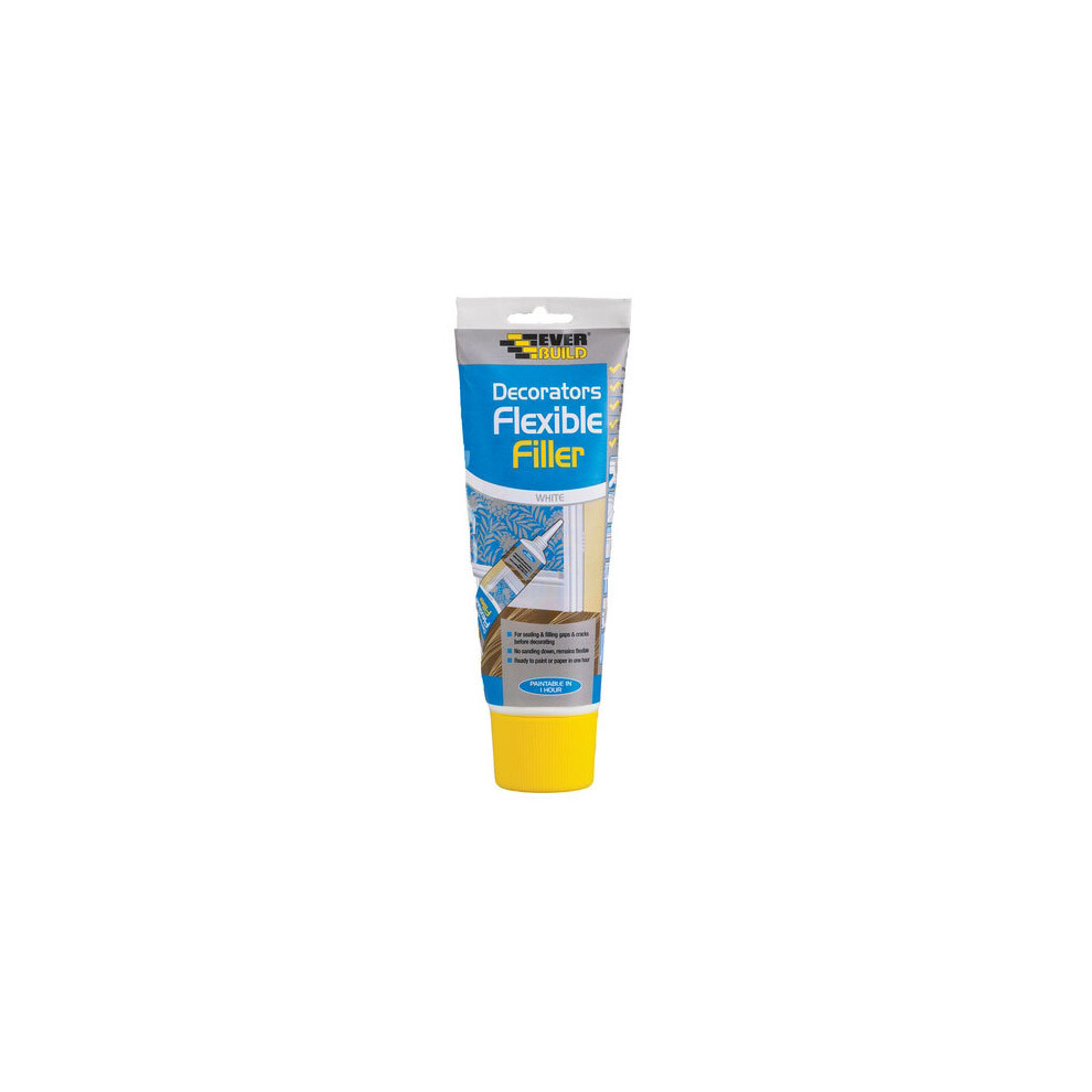 Everbuild Flexible Decorators Filler White Easy Squeeze Tube