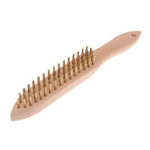 Faithfull FAI680B4 680/B4 Brass Wire Scratch Brush - 4 Row
