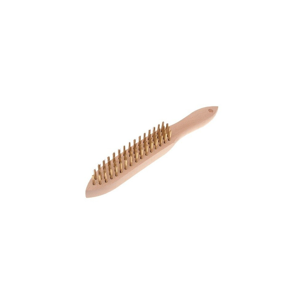 Faithfull Fai680b4 680/B4 Brass Wire Scratch Brush - 4 Row