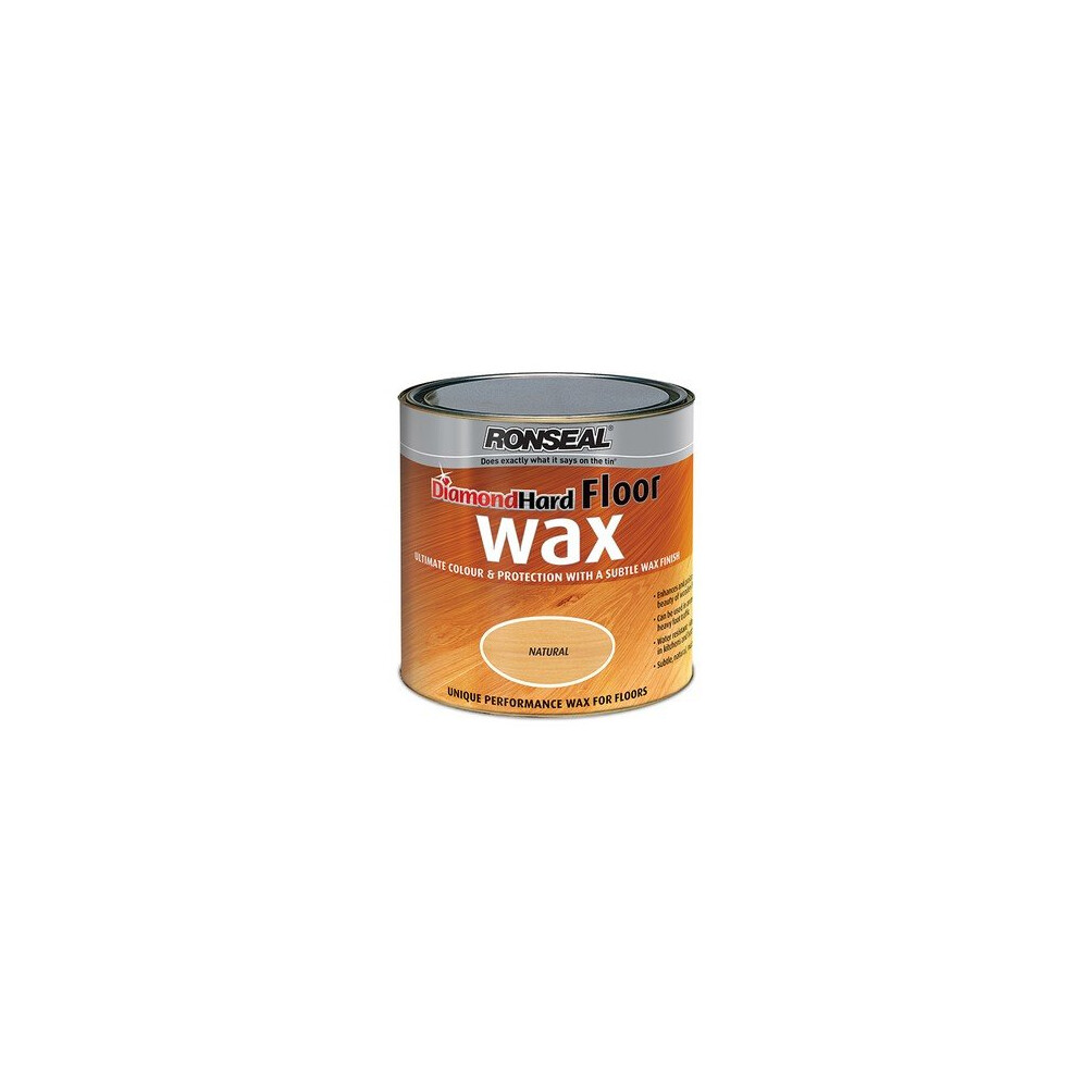 Ronseal 34961 Diamond Hard Floor Wax Natural Oak 2.5 Litre