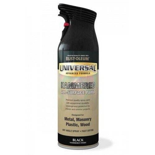 Rust-Oleum Rust-Oleum AE0160006E8 Universal All Surface Black Hammered Spray Paint 400ml