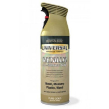 Rust-Oleum AE0160013E8 Universal All Surface Pure Gold Metallic Spray Paint 400ml