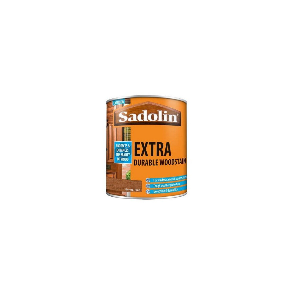 Sadolin 5028551 Extra Durable Woodstain Burma Teak 1 Litre