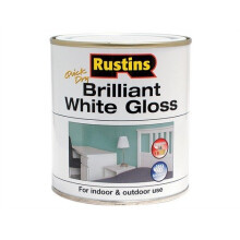Rustins WHIGW250 Glanzfarbe auf Wasserbasis Weiß 250 ml
