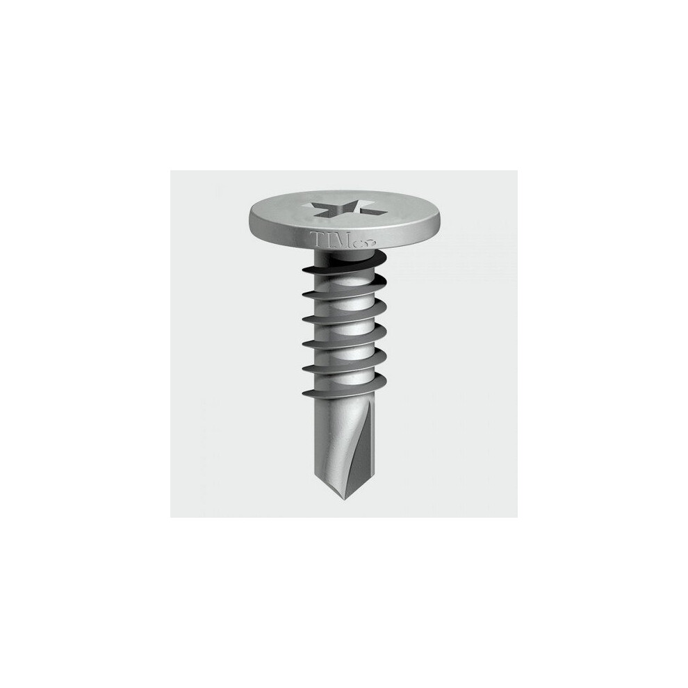 TIMco FP26 Low Profile Pancake Head Self Drilling Screw PH2 Silver Ruspert 5.5 x 26mm Box of 500