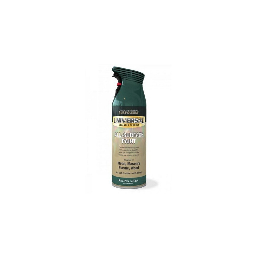 Rust-Oleum AE0160012E8 Universal All Surface Racing Green Gloss Spray Paint 400ml