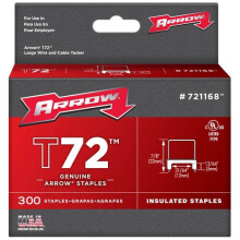 Arrow T72 Clear Insulated Staples Size: 13/64 x 31/64" - 5mm x 12mm Pack: 300