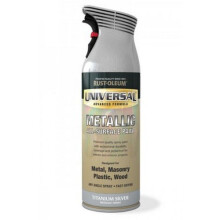 Rust-Oleum AE0160010E8 Universal All Surface Titanium Silver Metallic Spray Paint 400ml