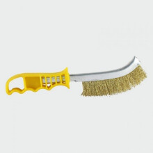 TIMco YWHB Yellow Handle Wire Brush Brass 255mm